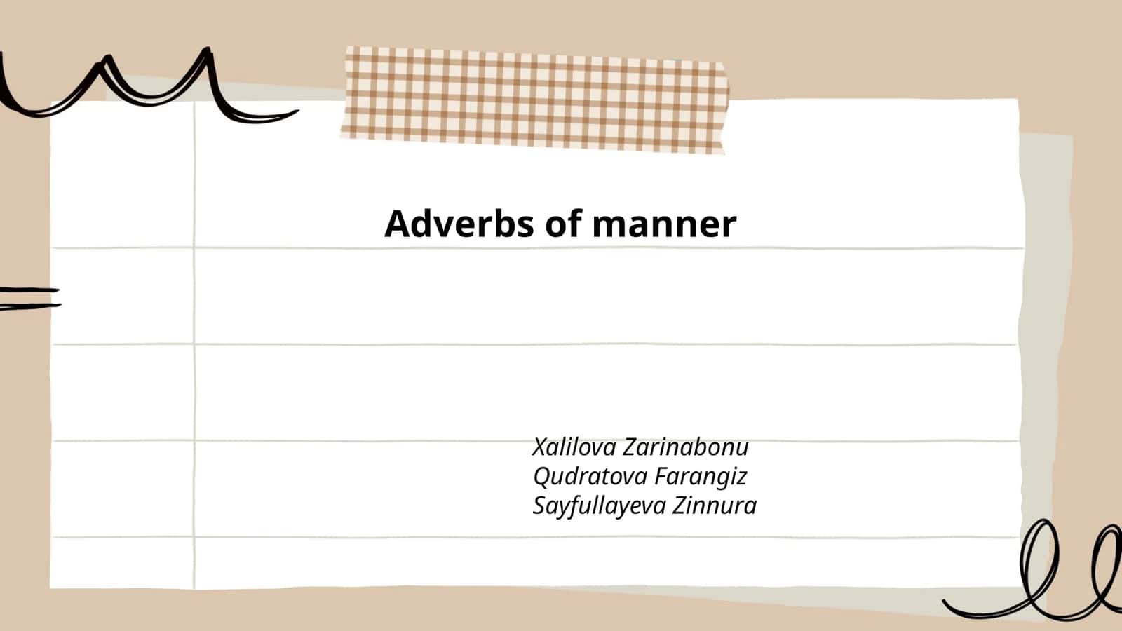 Adverbs of manner 1