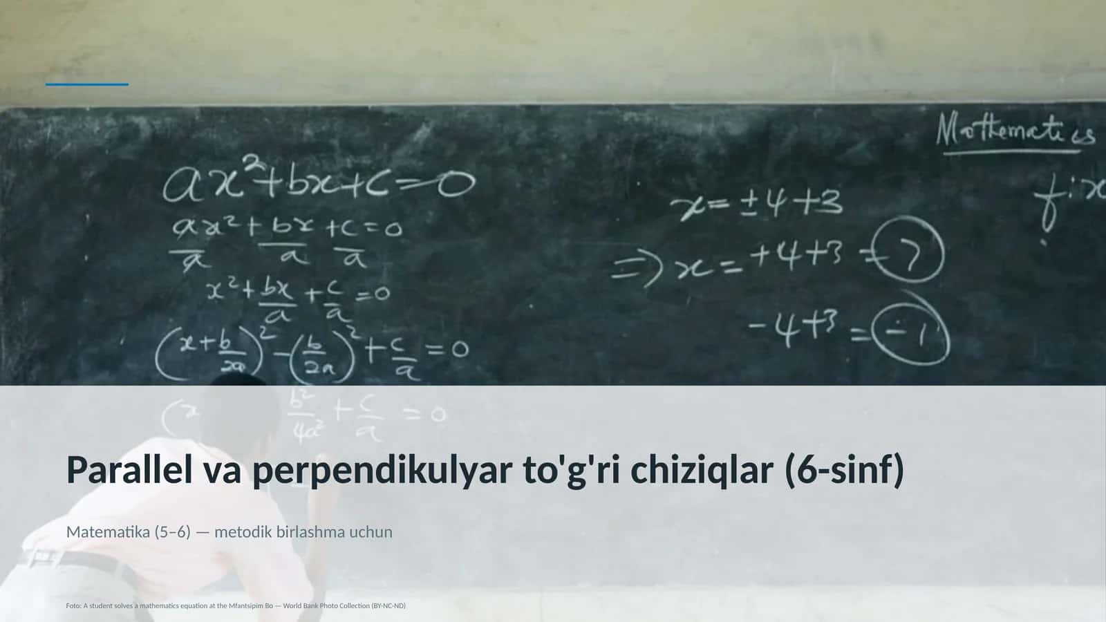 Parallel va perpendikulyar to'g'ri chiziqlar (6-sinf) 1