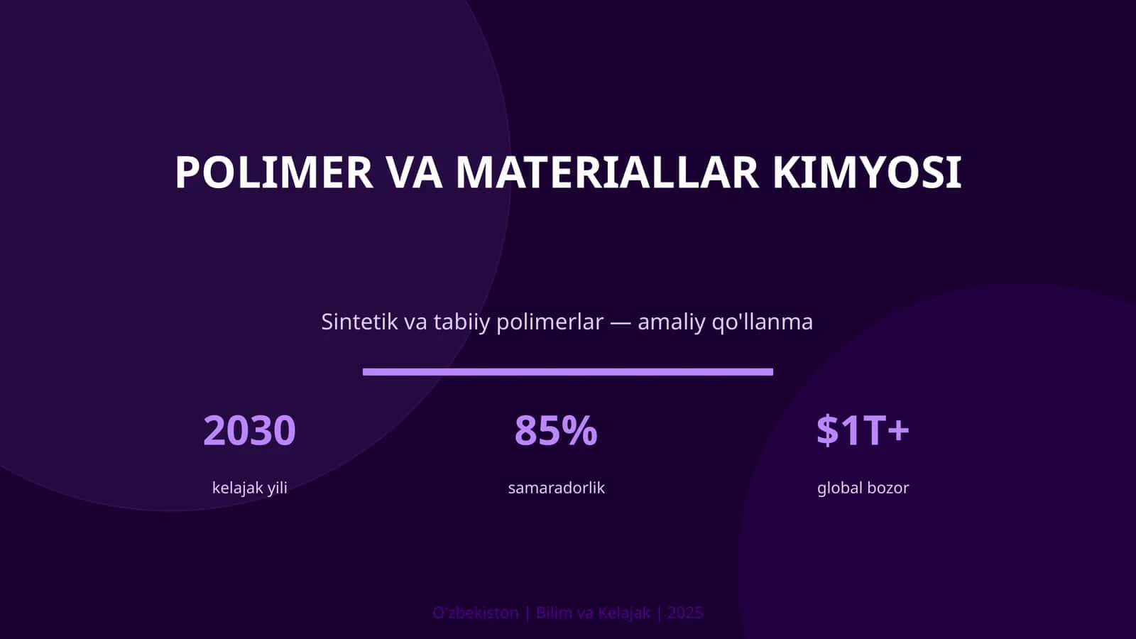 POLIMER VA MATERIALLAR KIMYOSI 1