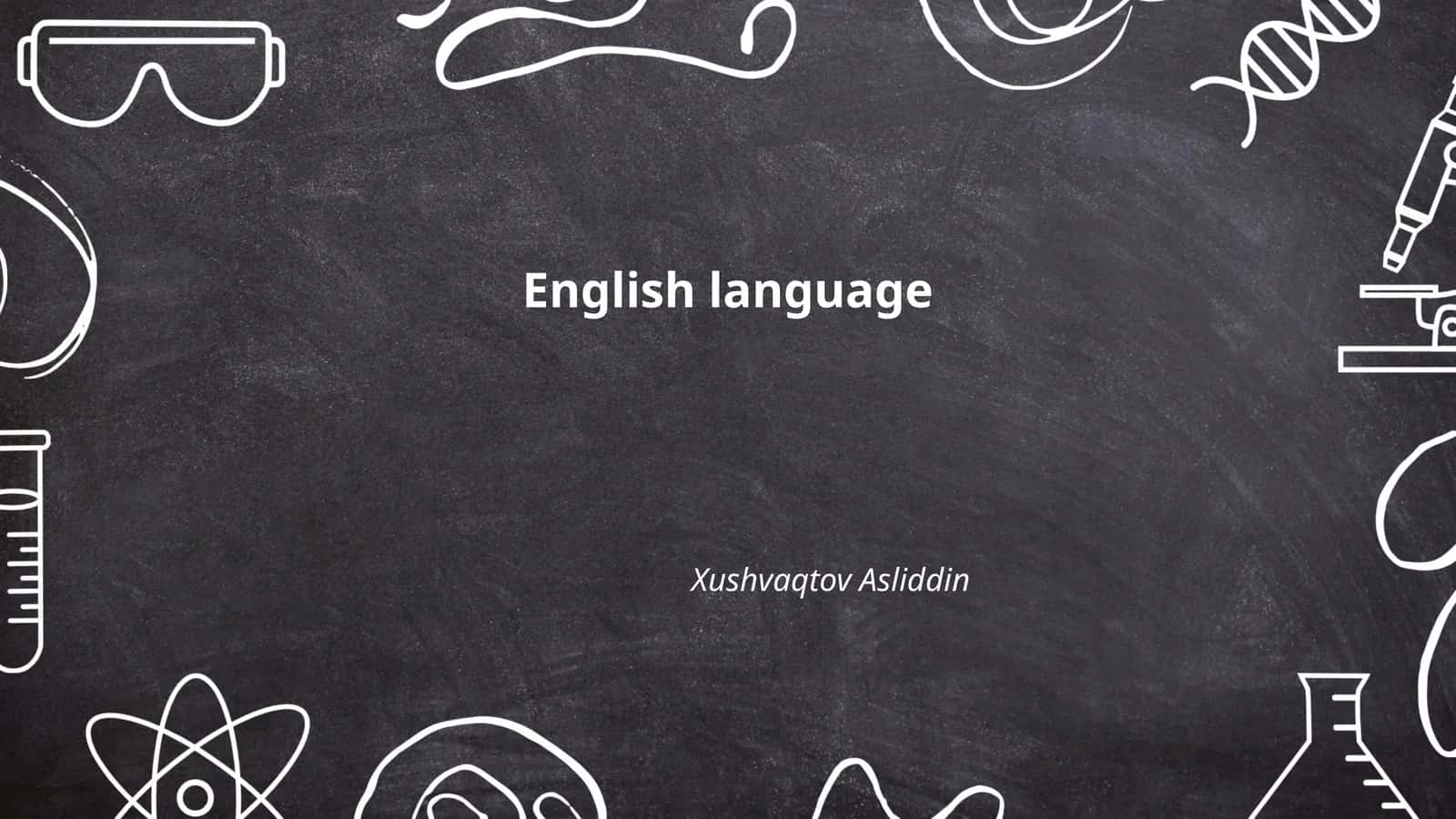 English language 1