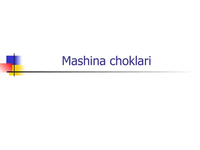 Mashinachoklari 1