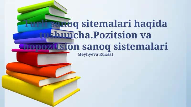 O'rinli Son Sistemalari 1