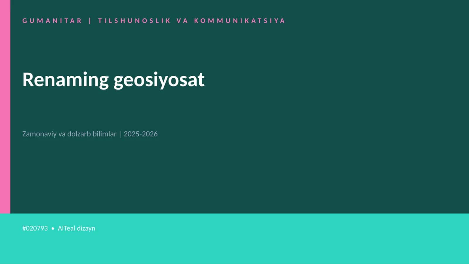Renaming geosiyosat 1