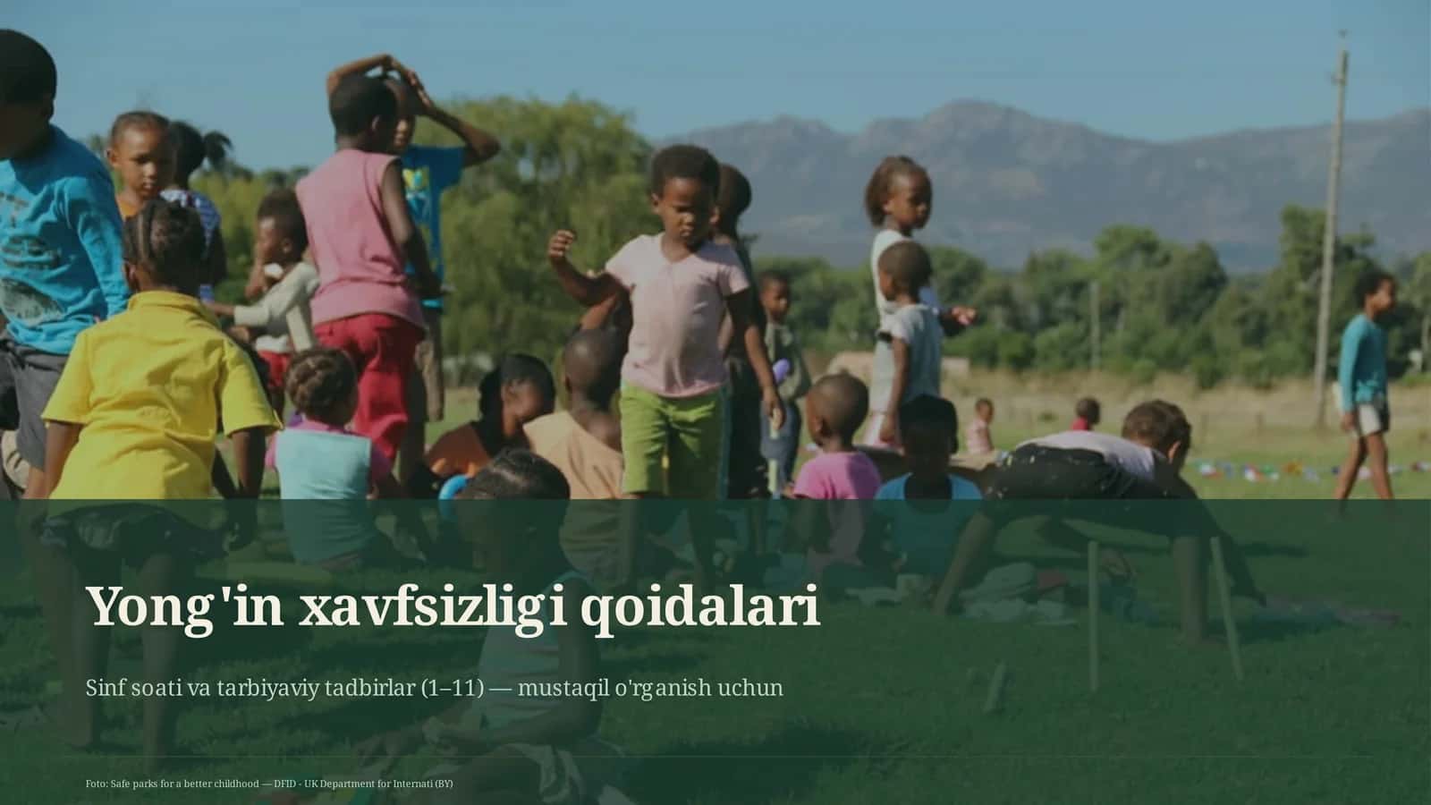 Yong'in xavfsizligi qoidalari 1