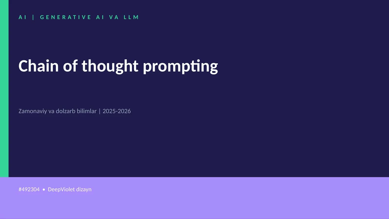 Chain of thought prompting 1