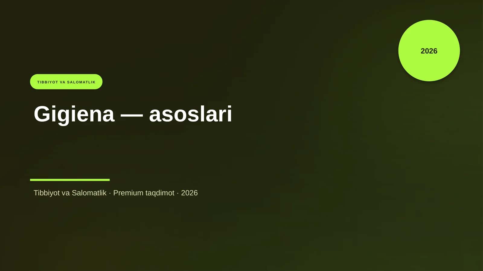 Gigiena — asoslari 1