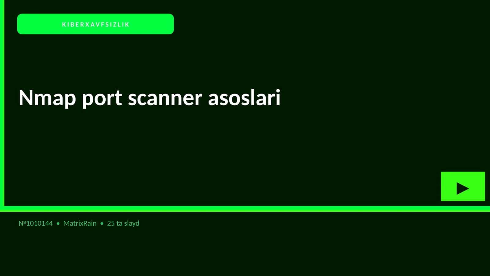 Nmap port scanner asoslari 1