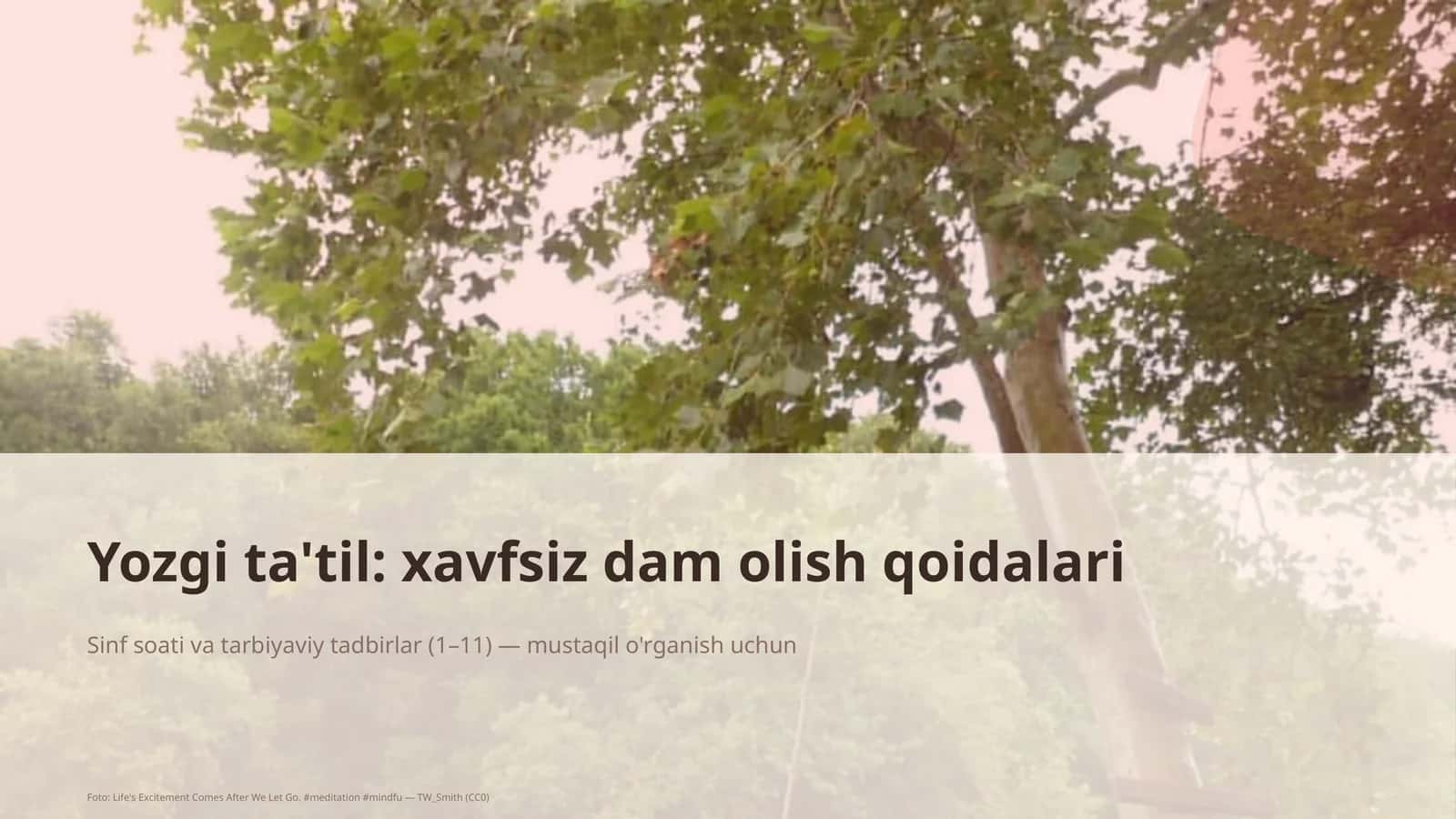 Sinf soati va tarbiyaviy tadbirlar (1– 1