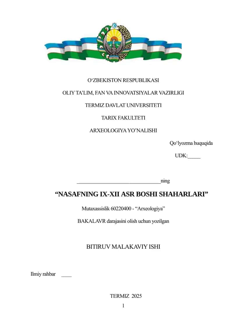 NASAFNING IX-XII ASR BOSHI SHAHARLARI 1
