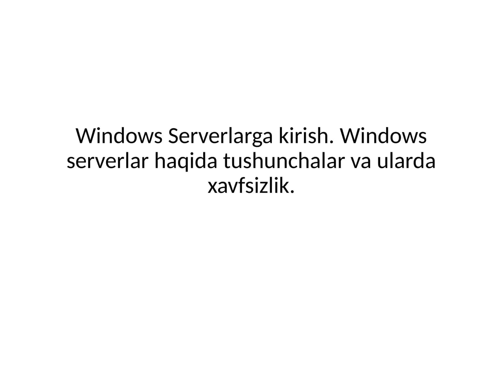 Windows Server 1