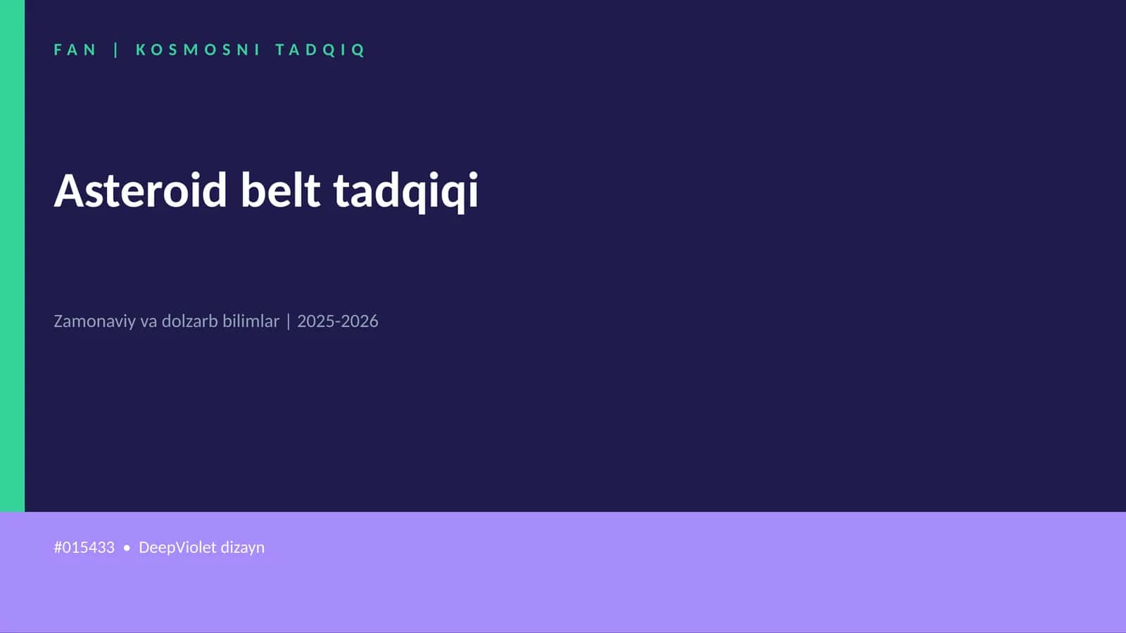 KOSMOSNI TADQIQ 1