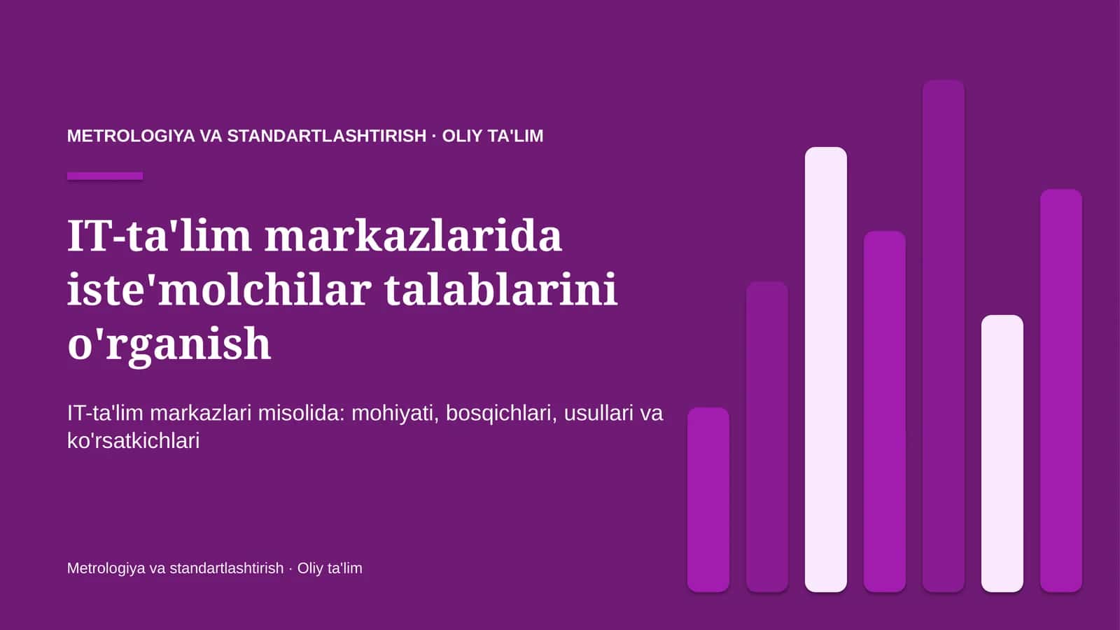 IT-ta'lim markazlarida iste'molchilar talablarini o'rganish 1