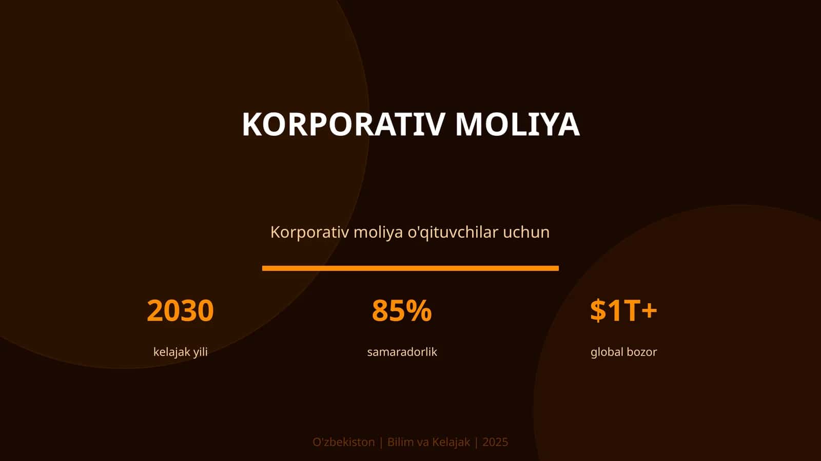Korporativ moliya 1