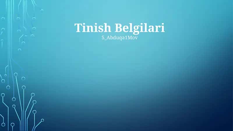 Tinish Belgilari 1