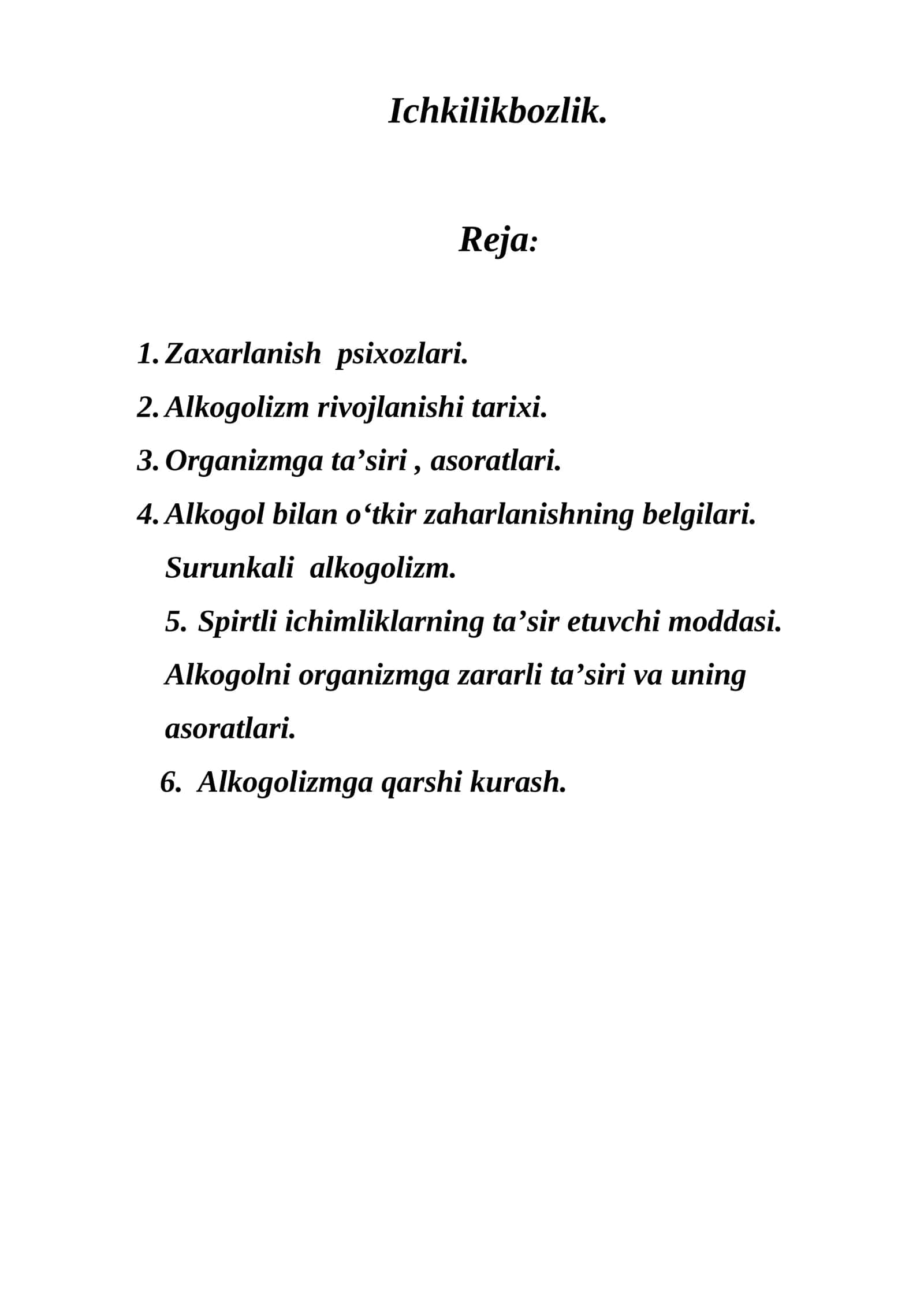 Ichkilikbozlik 1