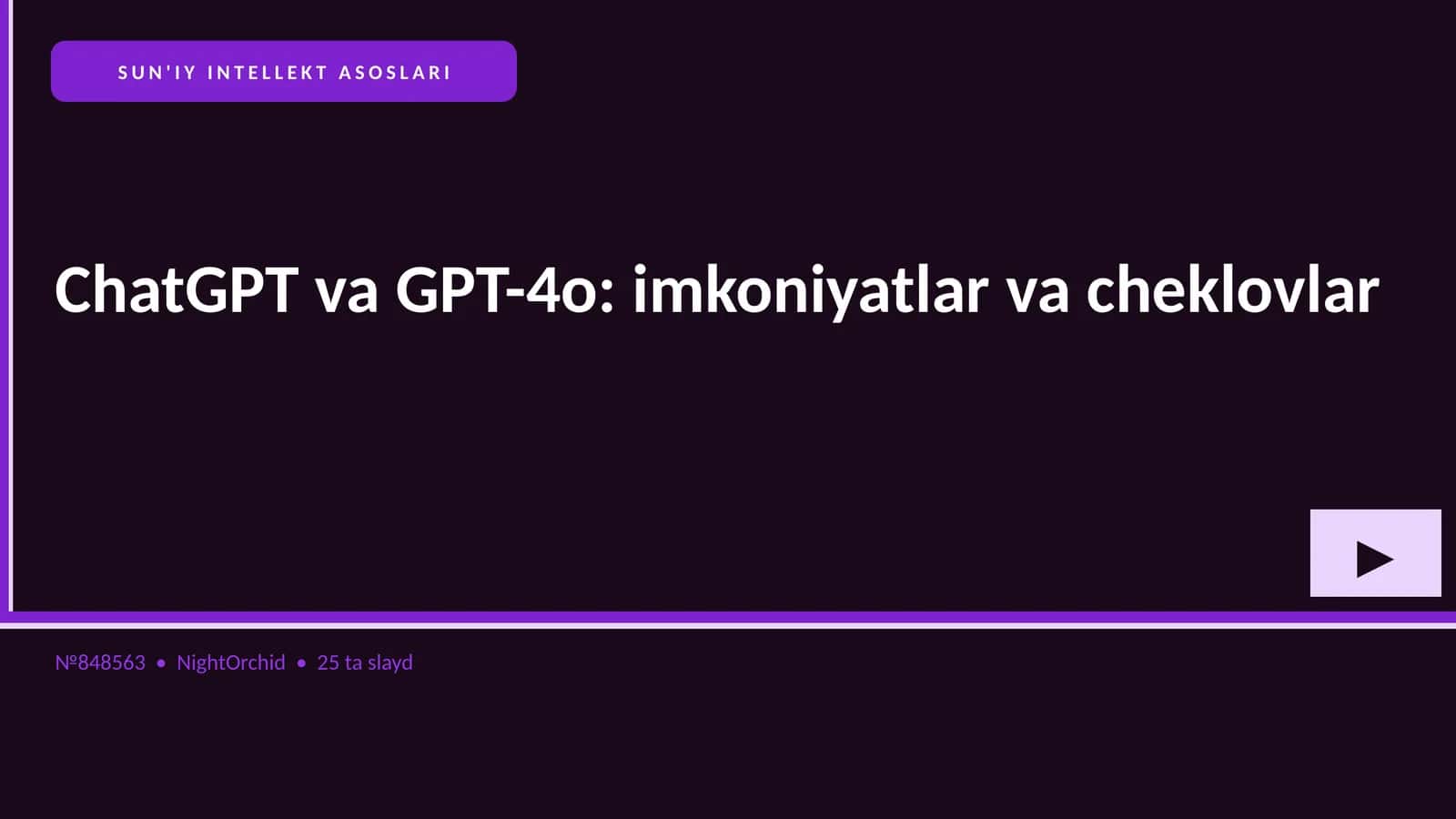 SUN'IY INTELLEKT ASOSLARI 1