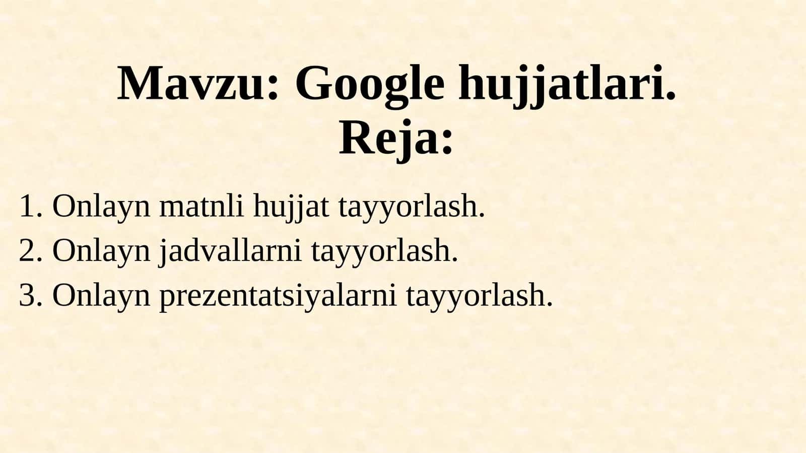 Google hujjatlari 1