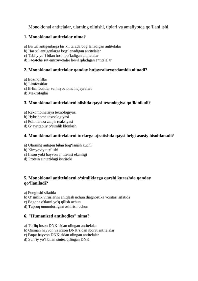 Monoklonal antitelalar 1