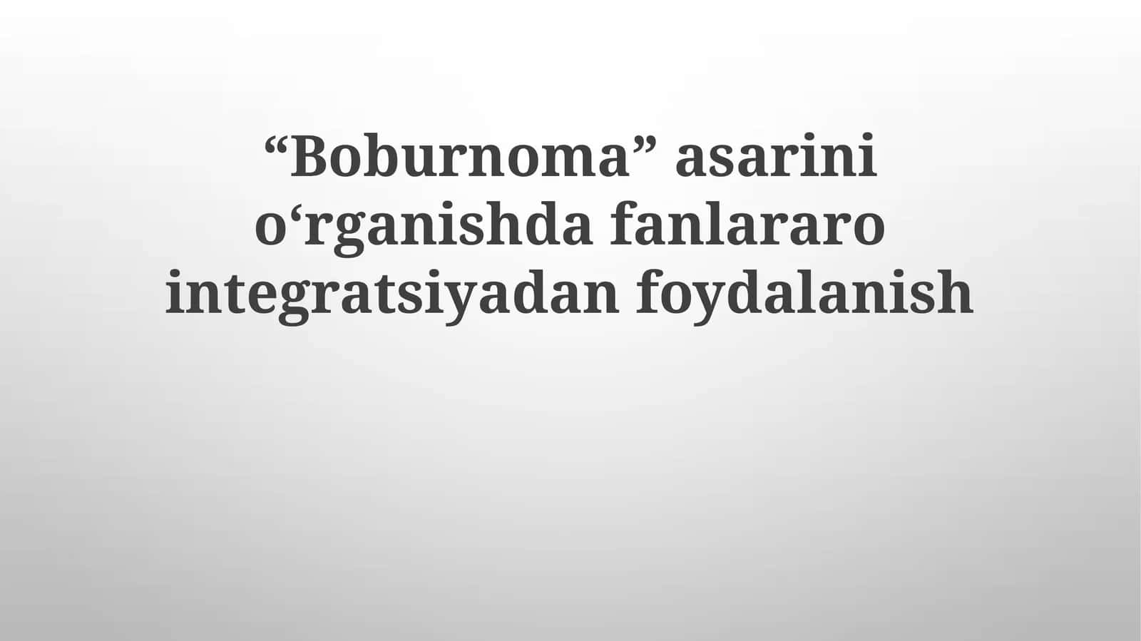 Boburnoma 1