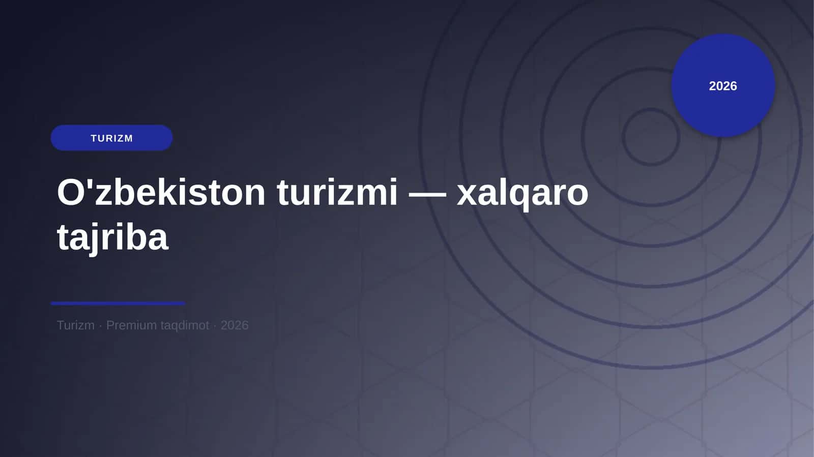 O'zbekiston turizmi — xalqaro tajriba 1