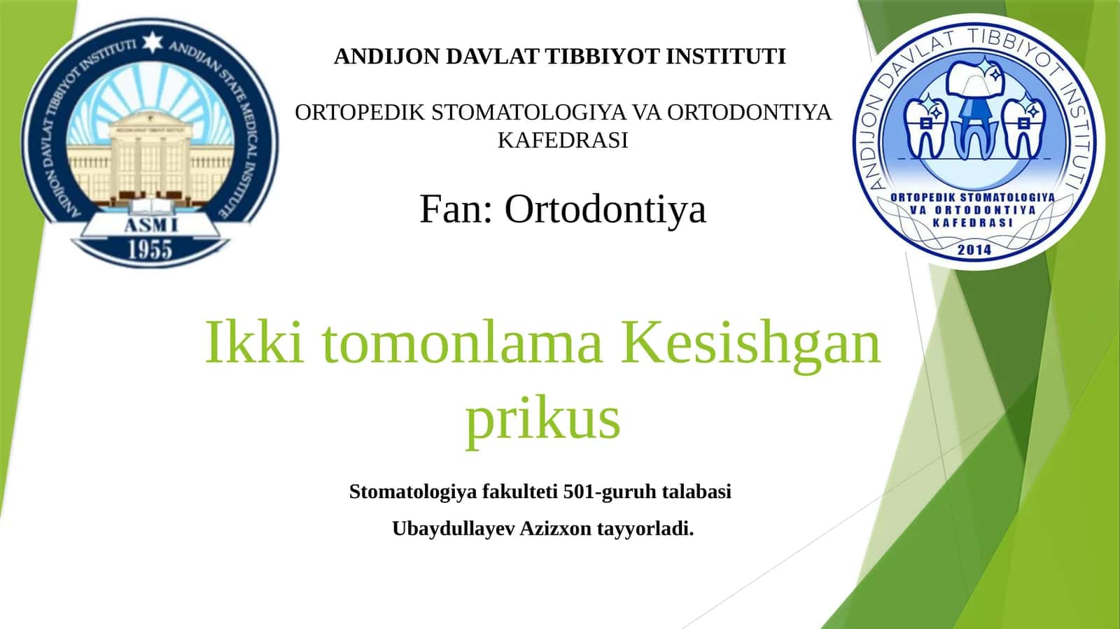 Ikki tomonlama Kesishgan prikus 1
