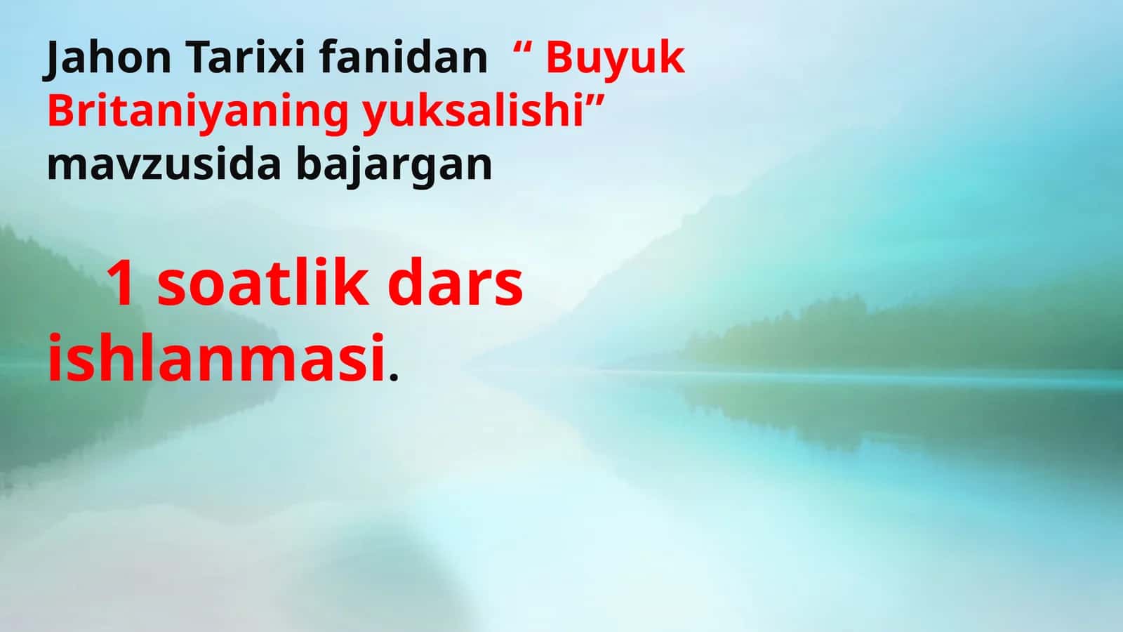 Buyuk Britaniyaning yuksalishi 1