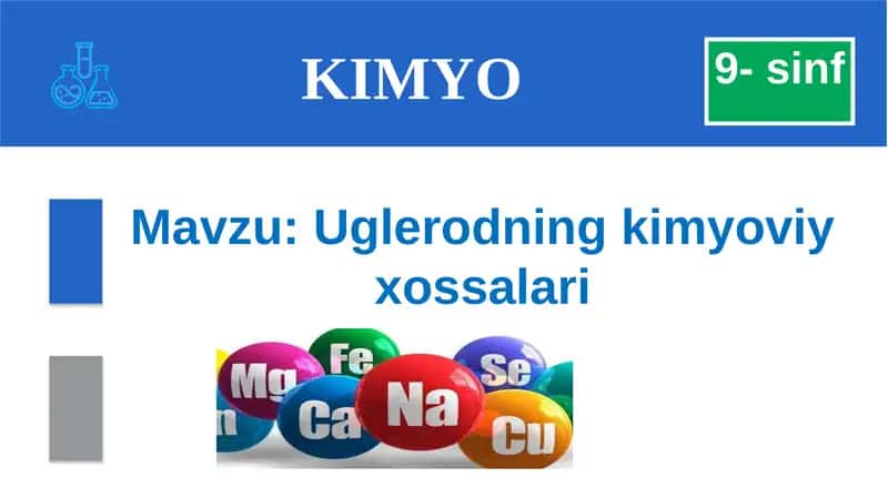 Uglerodning kimyoviy xossalari 1
