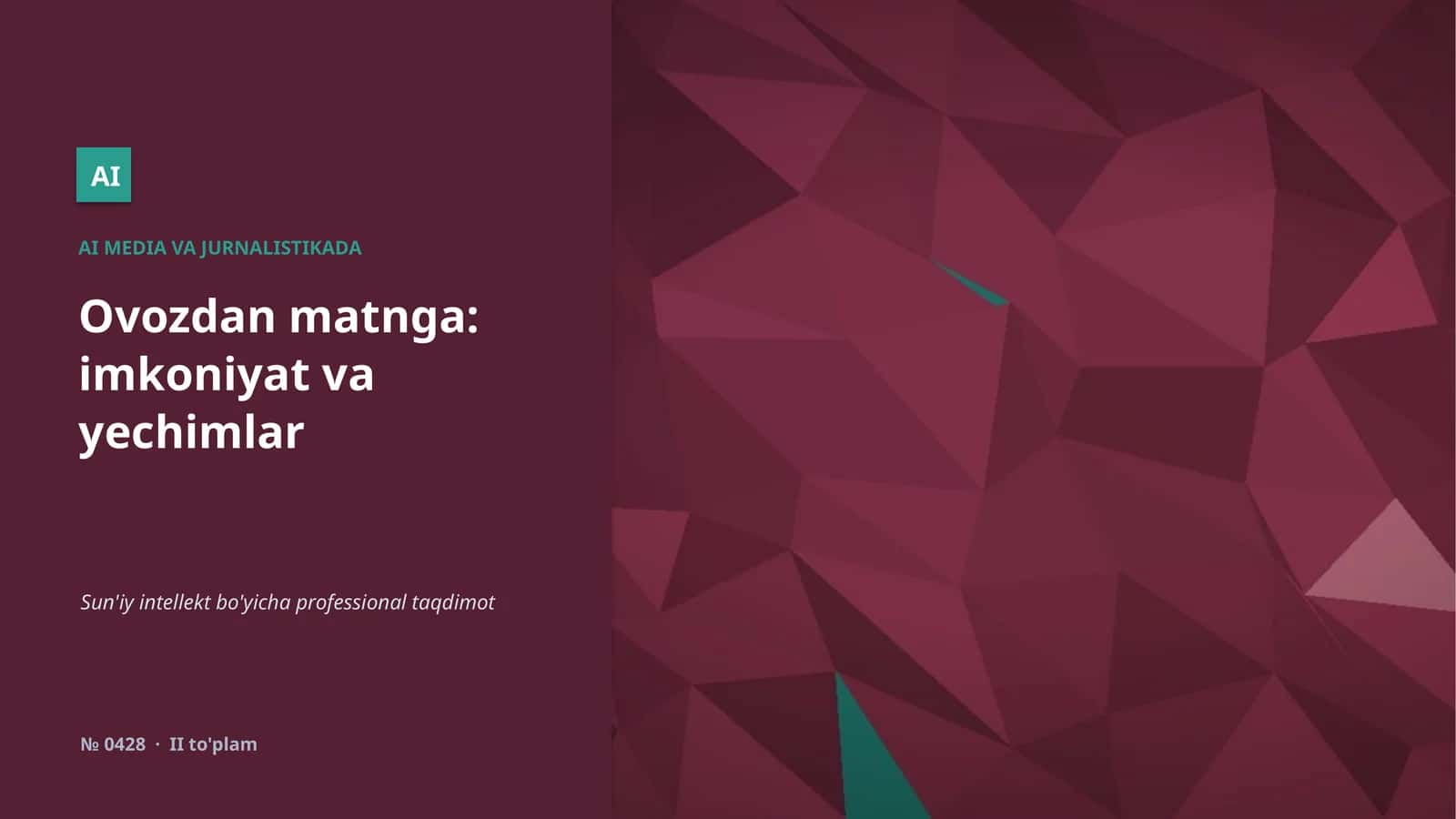 AI MEDIA VA JURNALISTIKADA 1