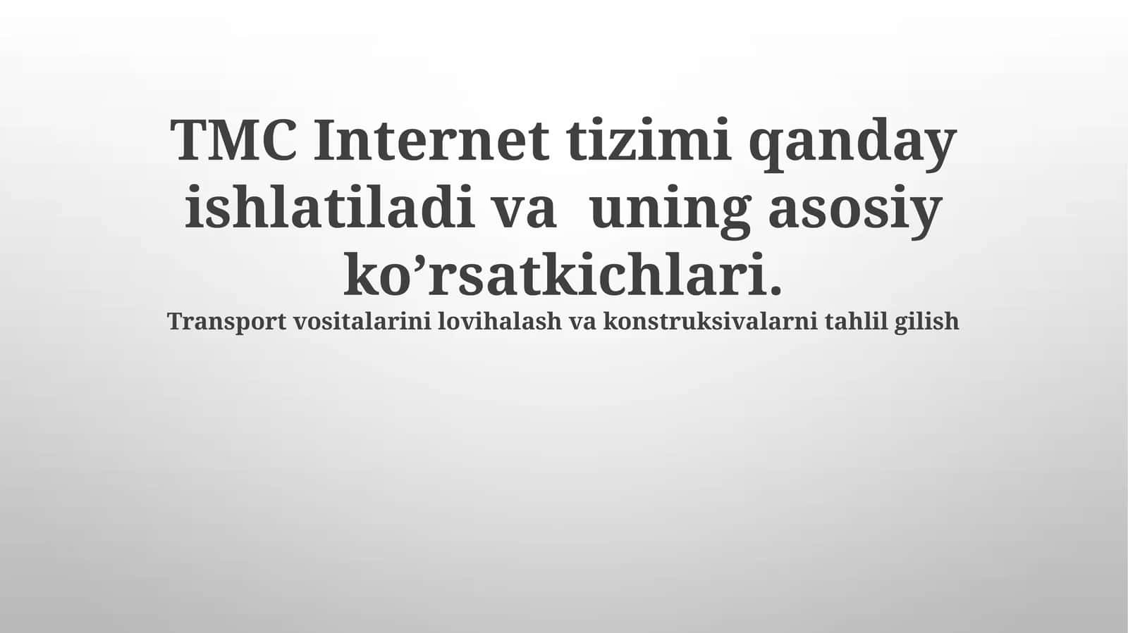 TMC Internet tizimi 1