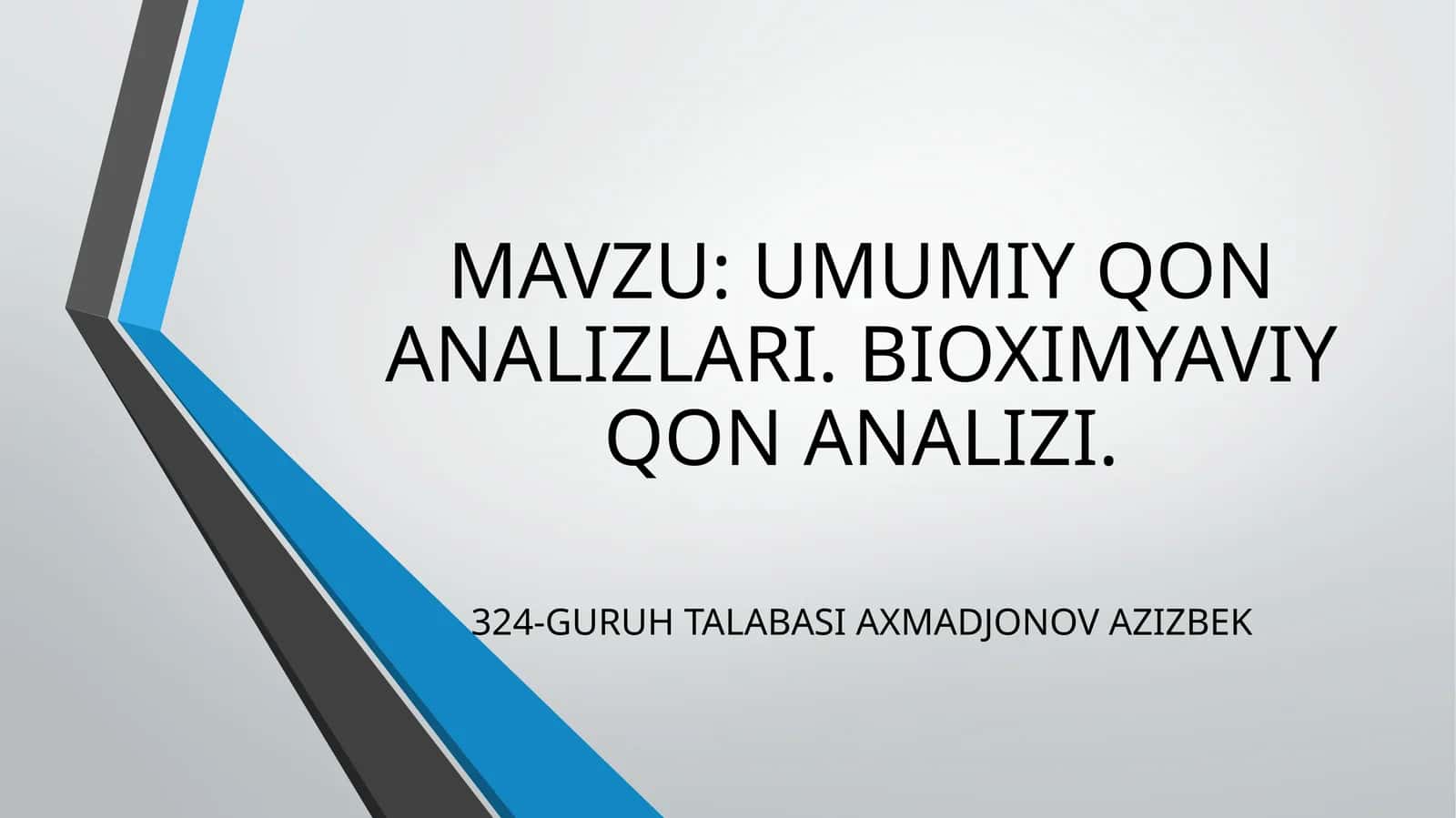 UMUMIY QON ANALIZLARI 1