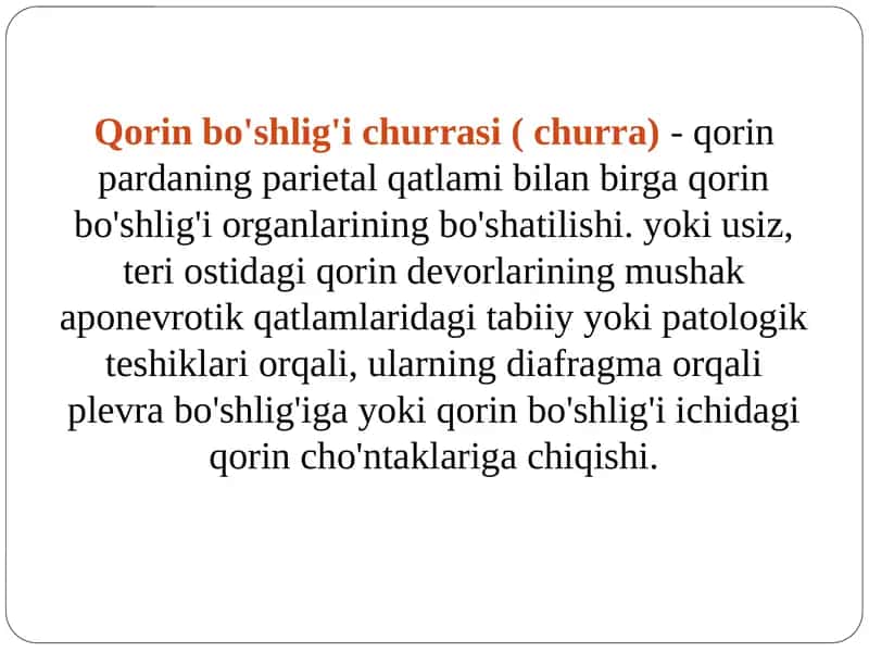Qorin bo'shlig'i churrasi ( churra) 1