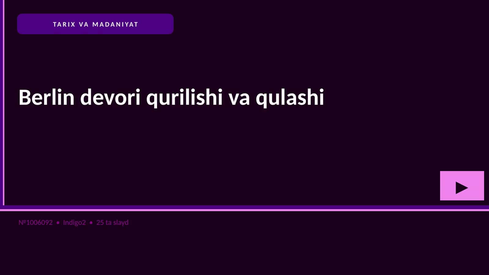 Berlin devori qurilishi va qulashi 1