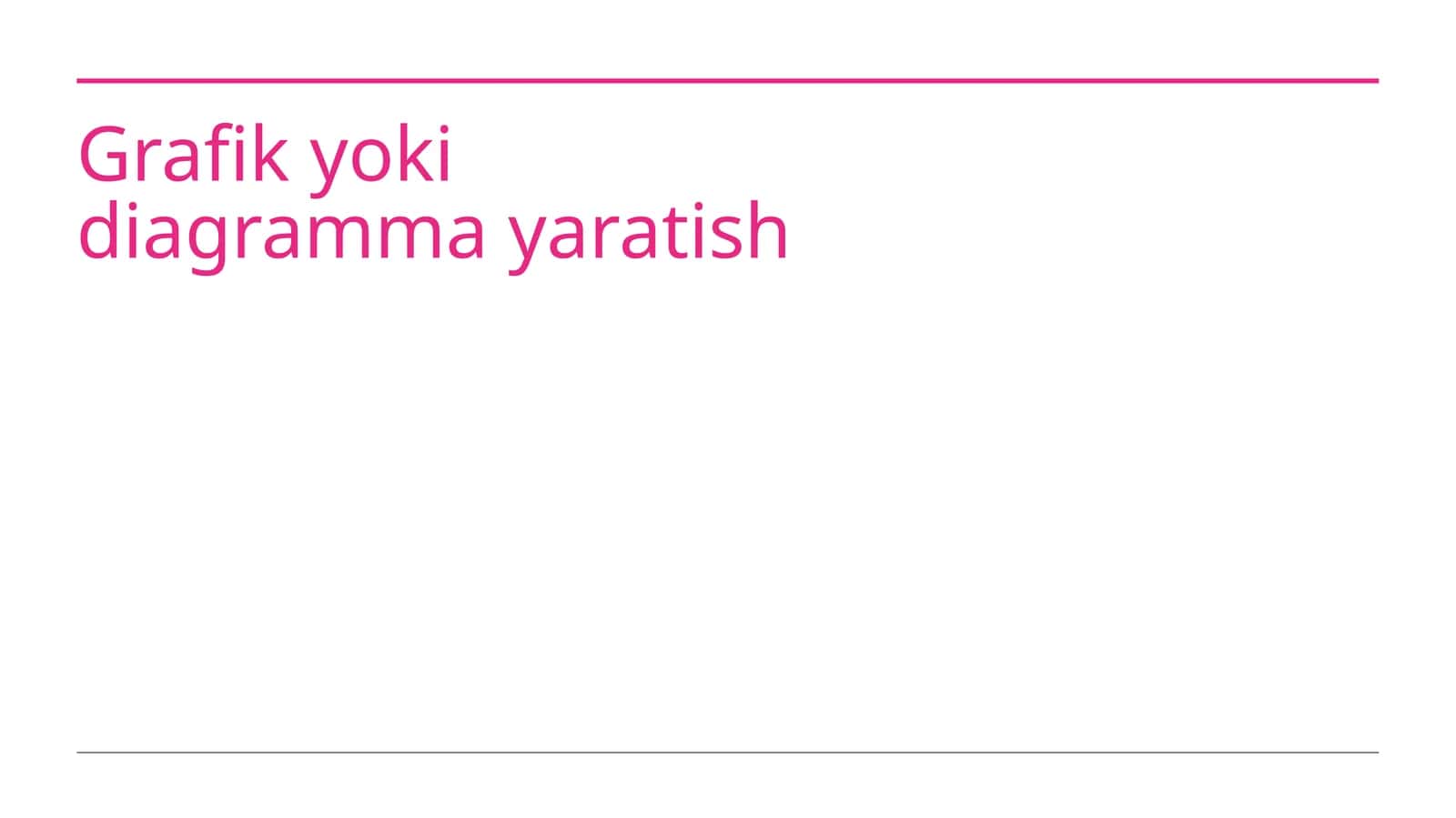 Grafik yoki diagramma yaratish 1