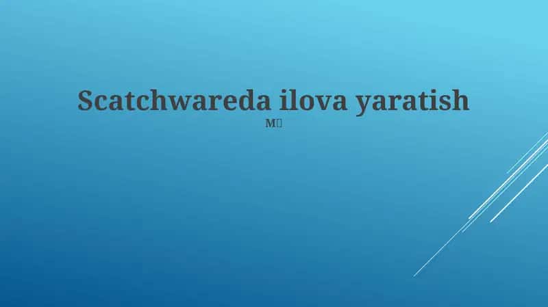 Scratch Asoslari 1