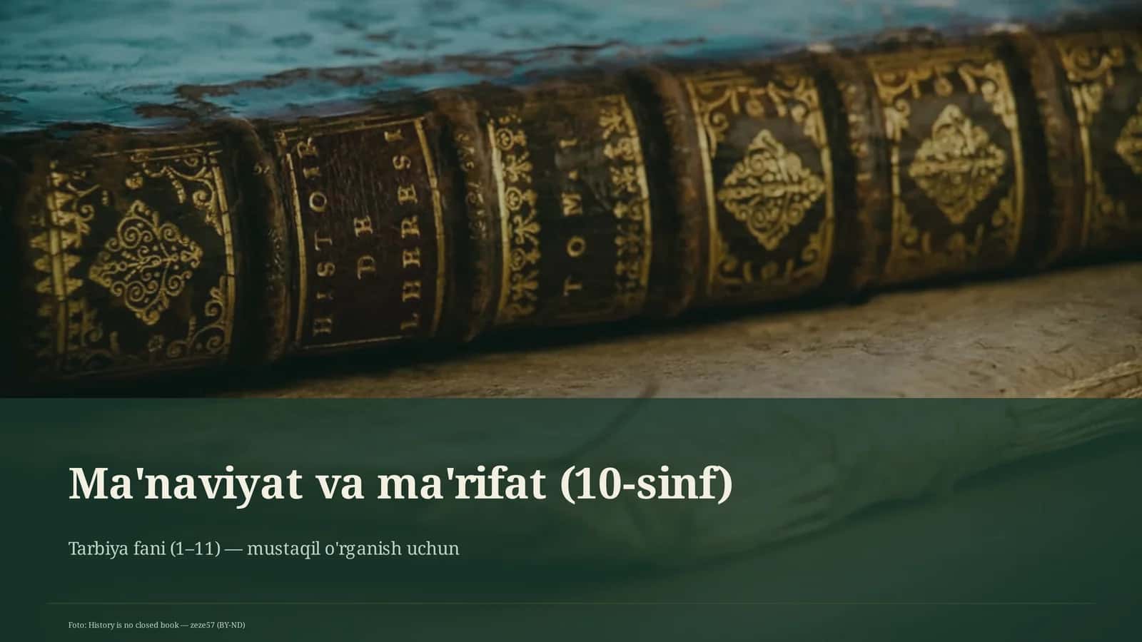 Ma'naviyat va ma'rifat (10-sinf) 1