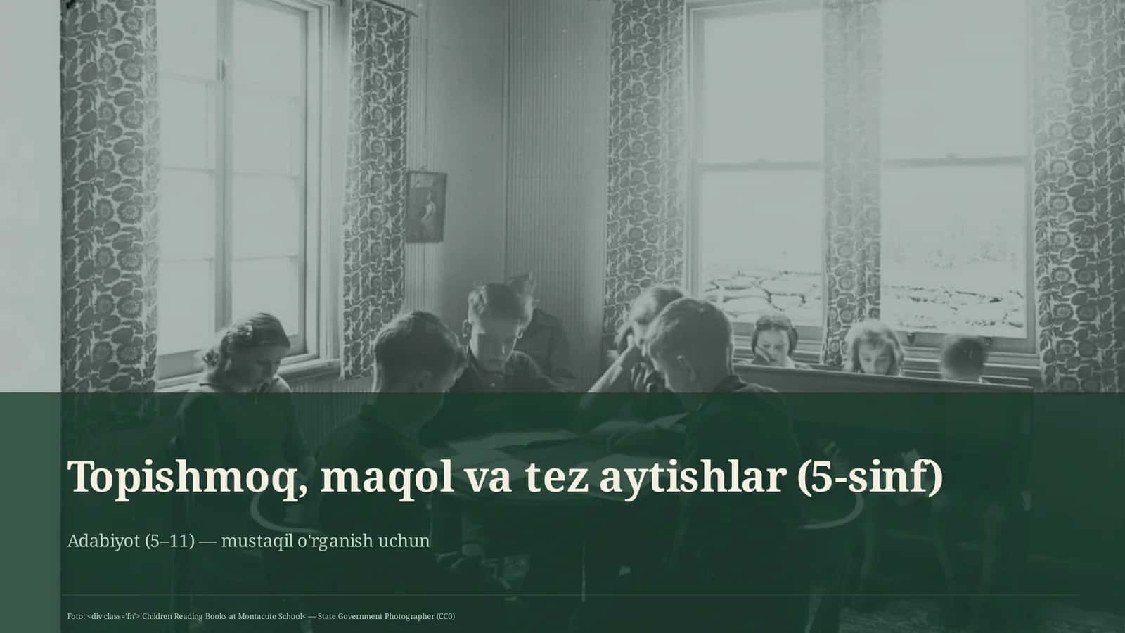 Adabiyot (5–11) 1