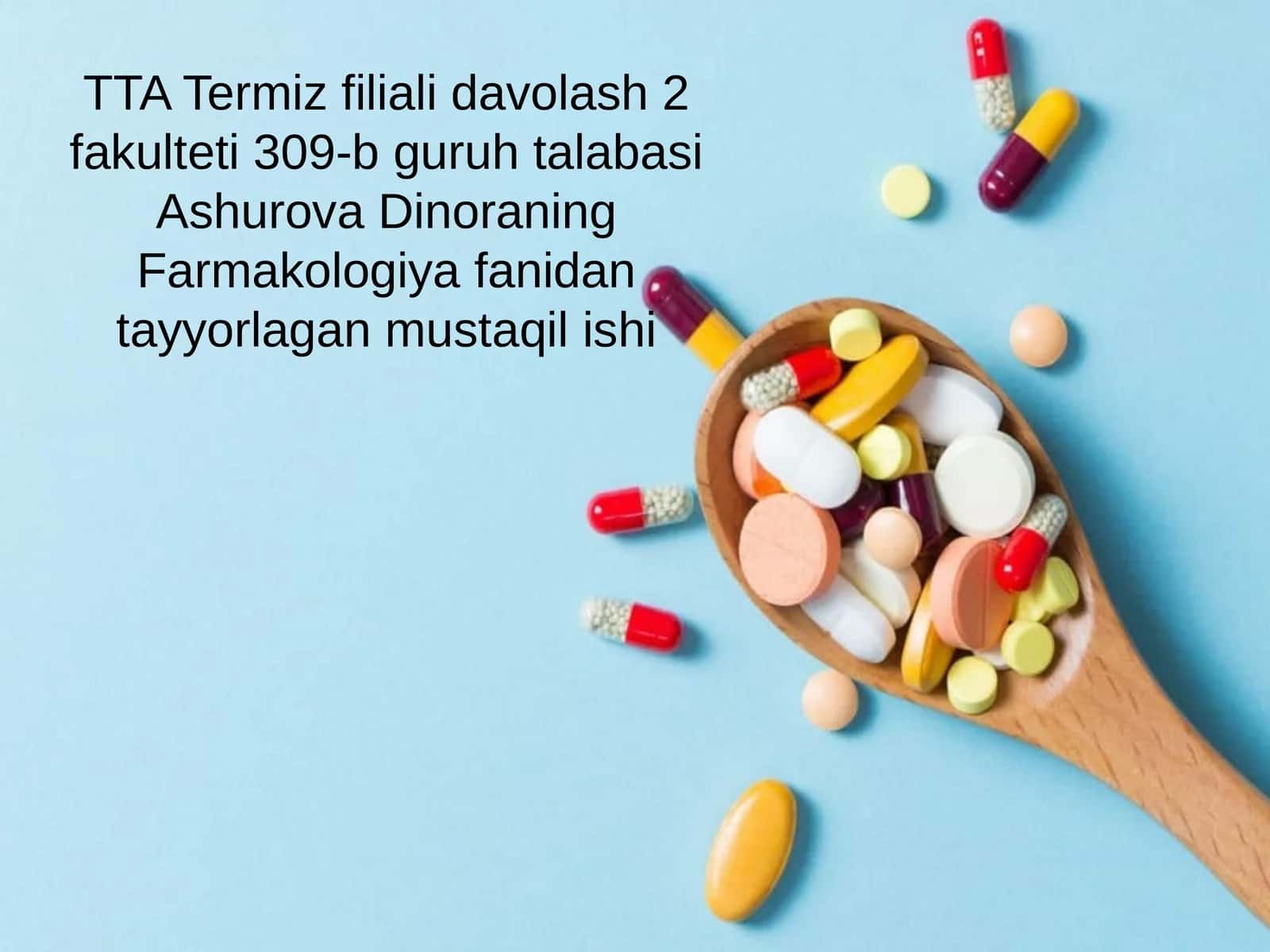 Dorivositalarinin nazorat qilish 1
