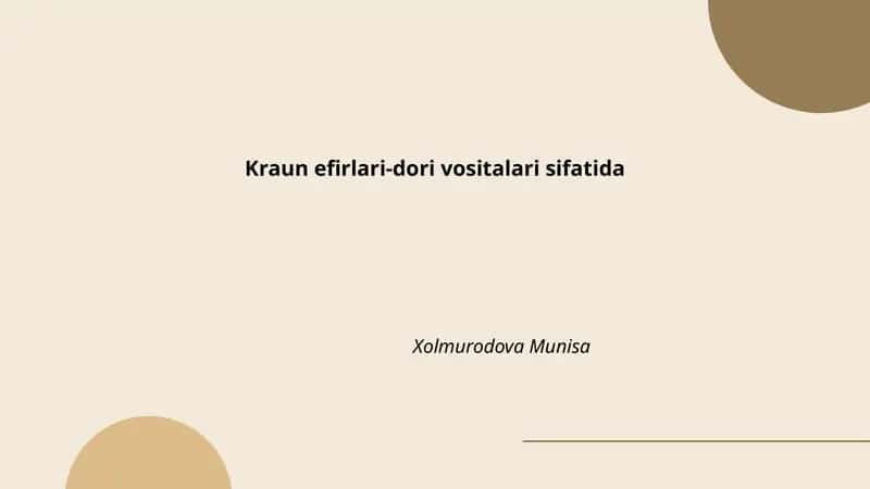 Kraun efirlari-dori vositalari 1
