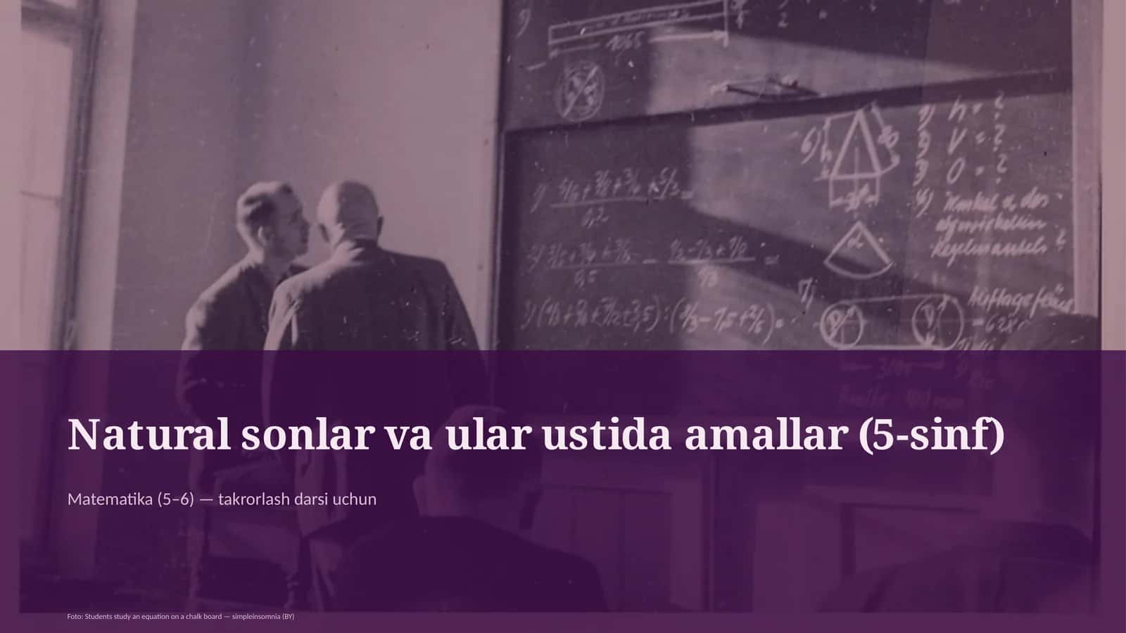 Natural sonlar va ular ustida amallar (5-sinf) 1