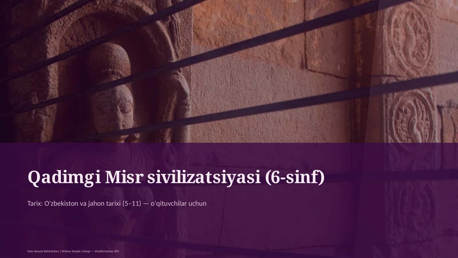 Qadimgi Misr sivilizatsiyasi (6-sinf) 1