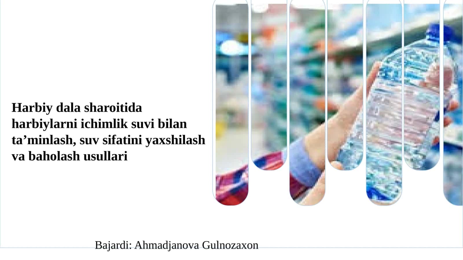 Harbiy dala sharoitida ichimlik suvi 1