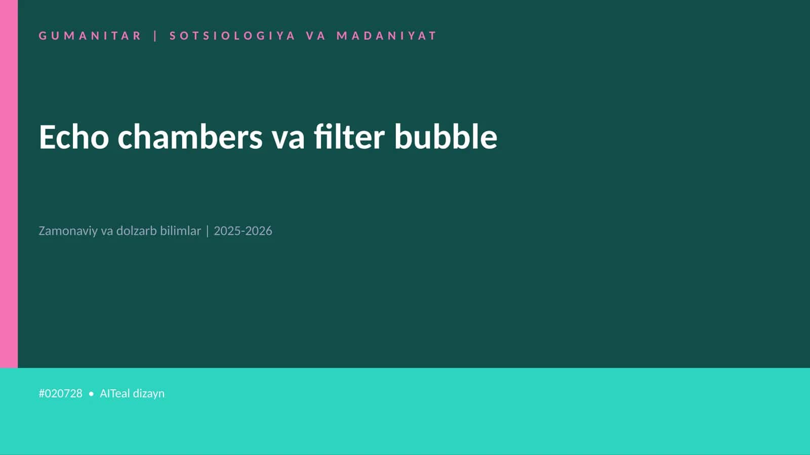 Echo chambers va filter bubble 1