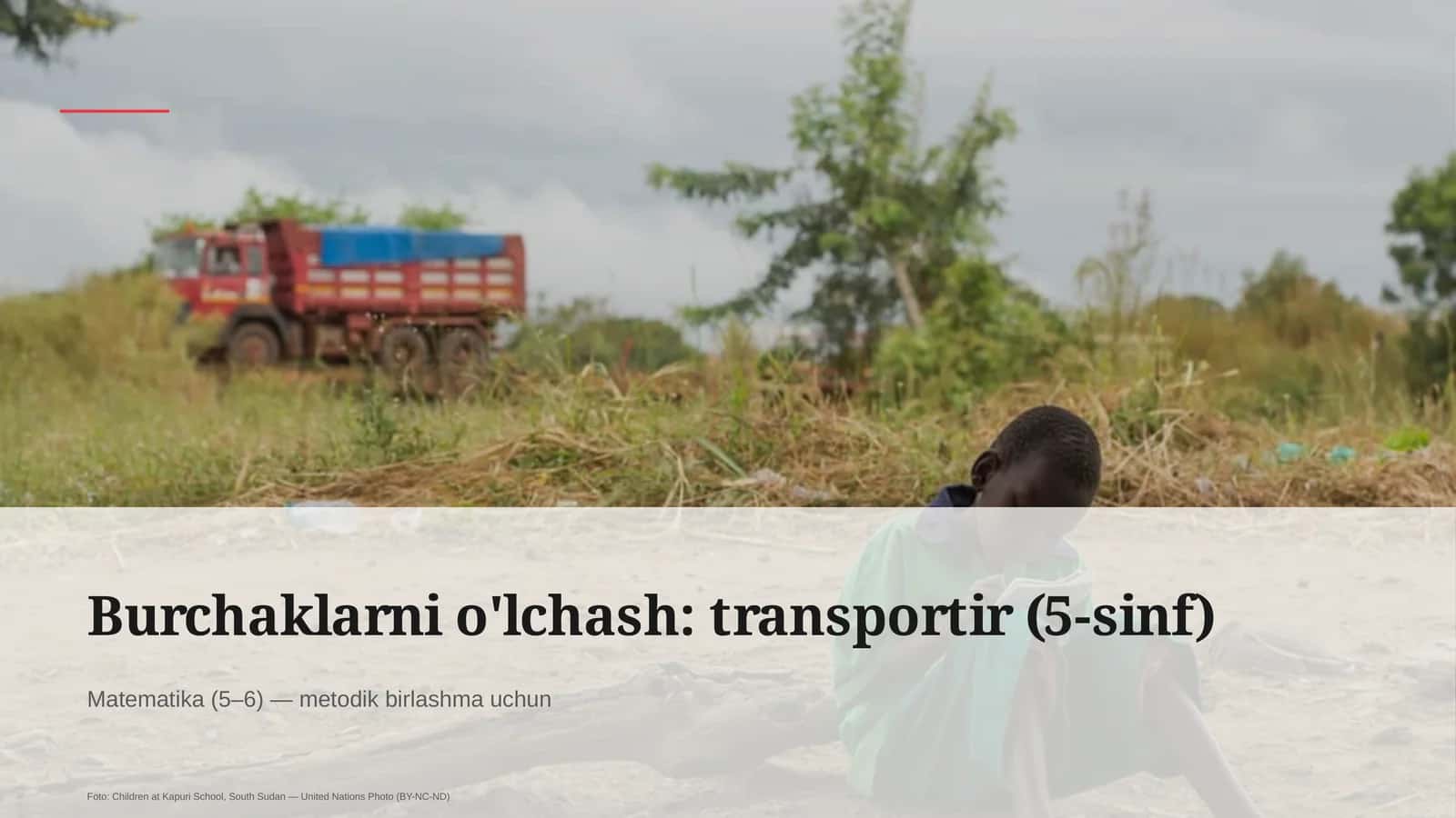 Burchaklarni o'lchash: transportir (5-sinf) 1