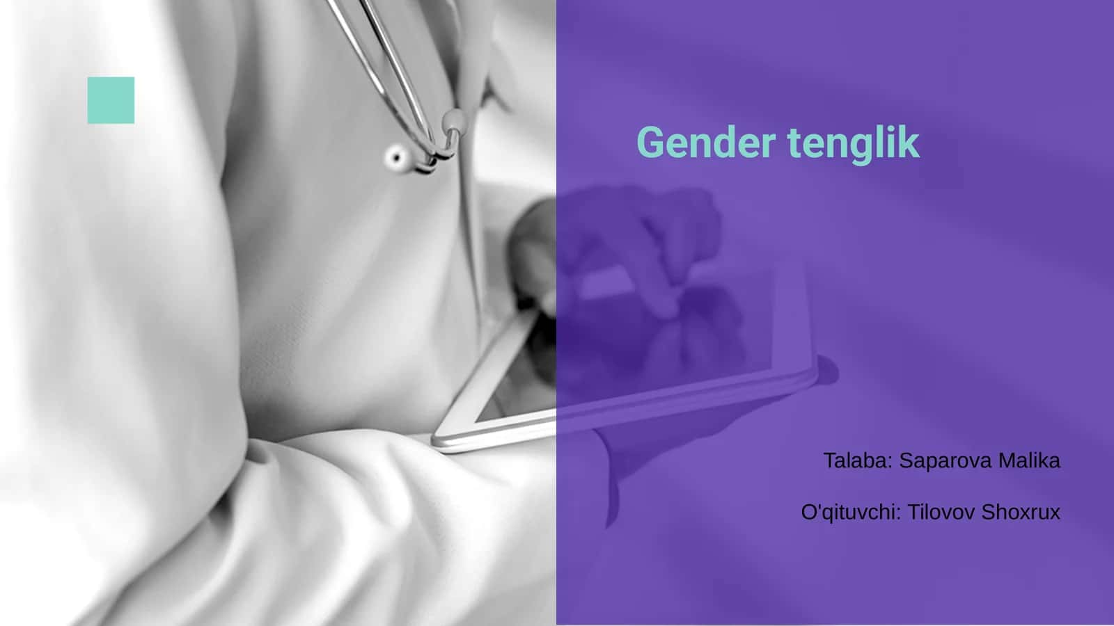 Gender tenglik 1