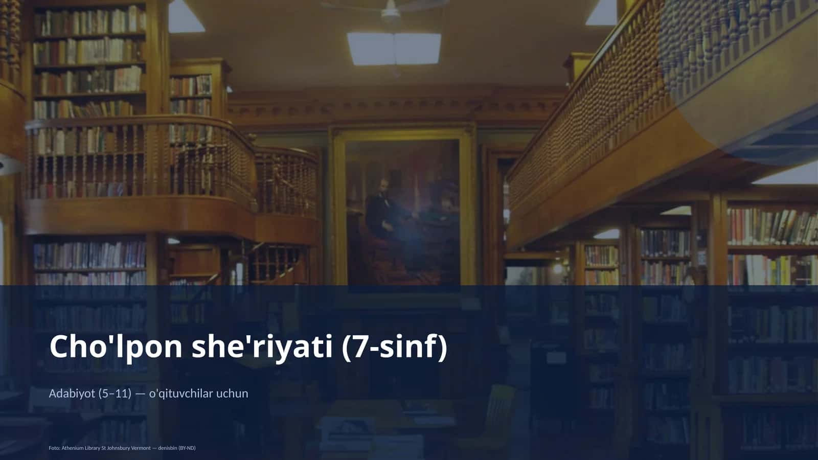 Cho'lpon she'riyati (7-sinf) 1
