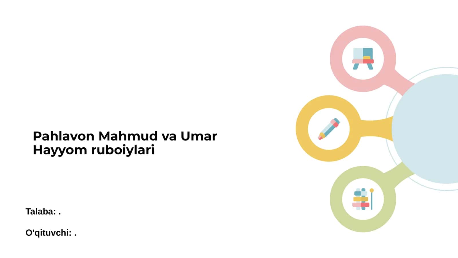 Pahlavon Mahmud va Umar Hayyom ruboiylari 1