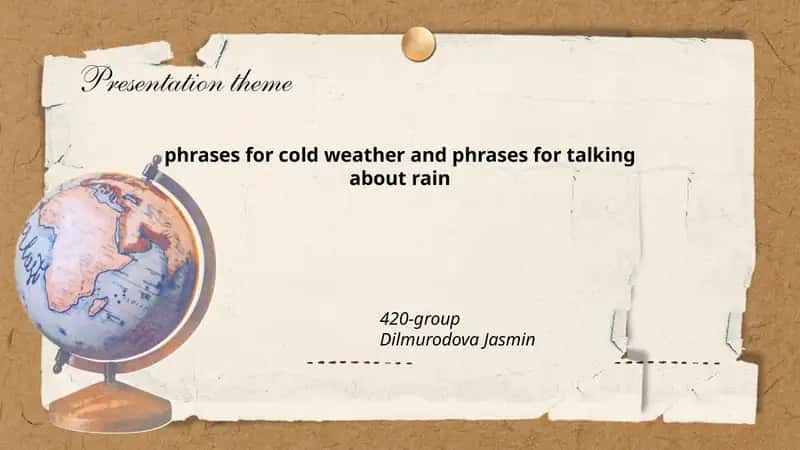 Common Phrases for Cold Weather 1