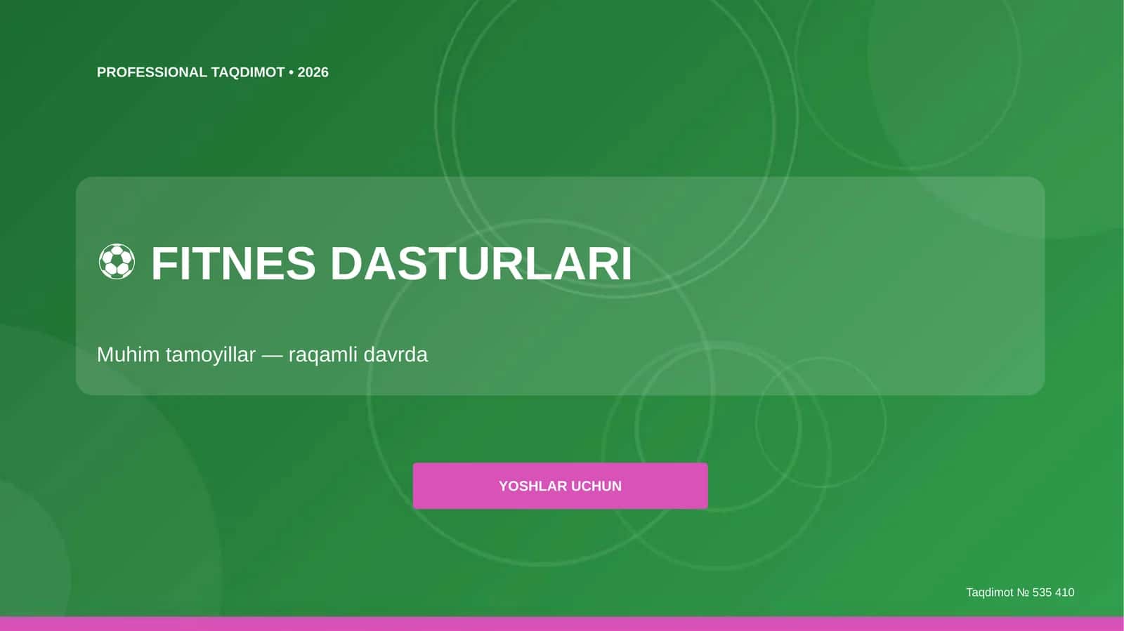 FITNES DASTURLARI 1