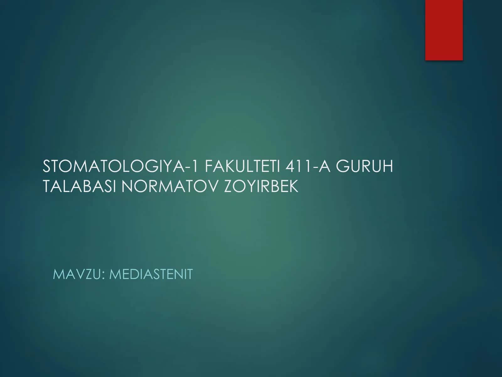 MEDIASTENIT 1