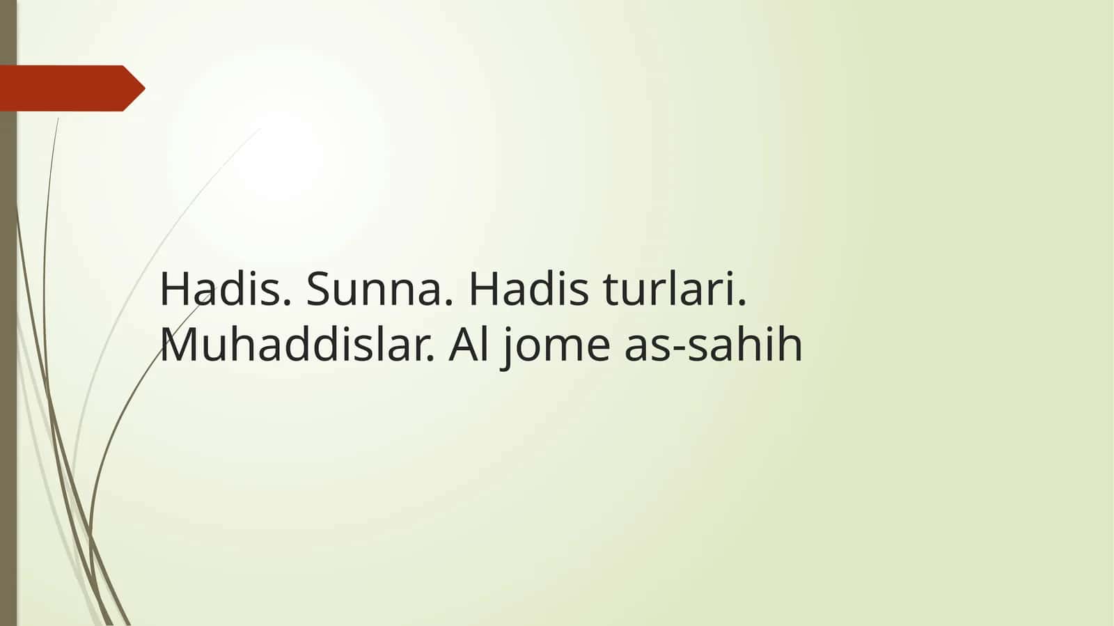 Hadis. Sunna. Hadisturlari.Muhaddislar. Aljomeas-sahih 1